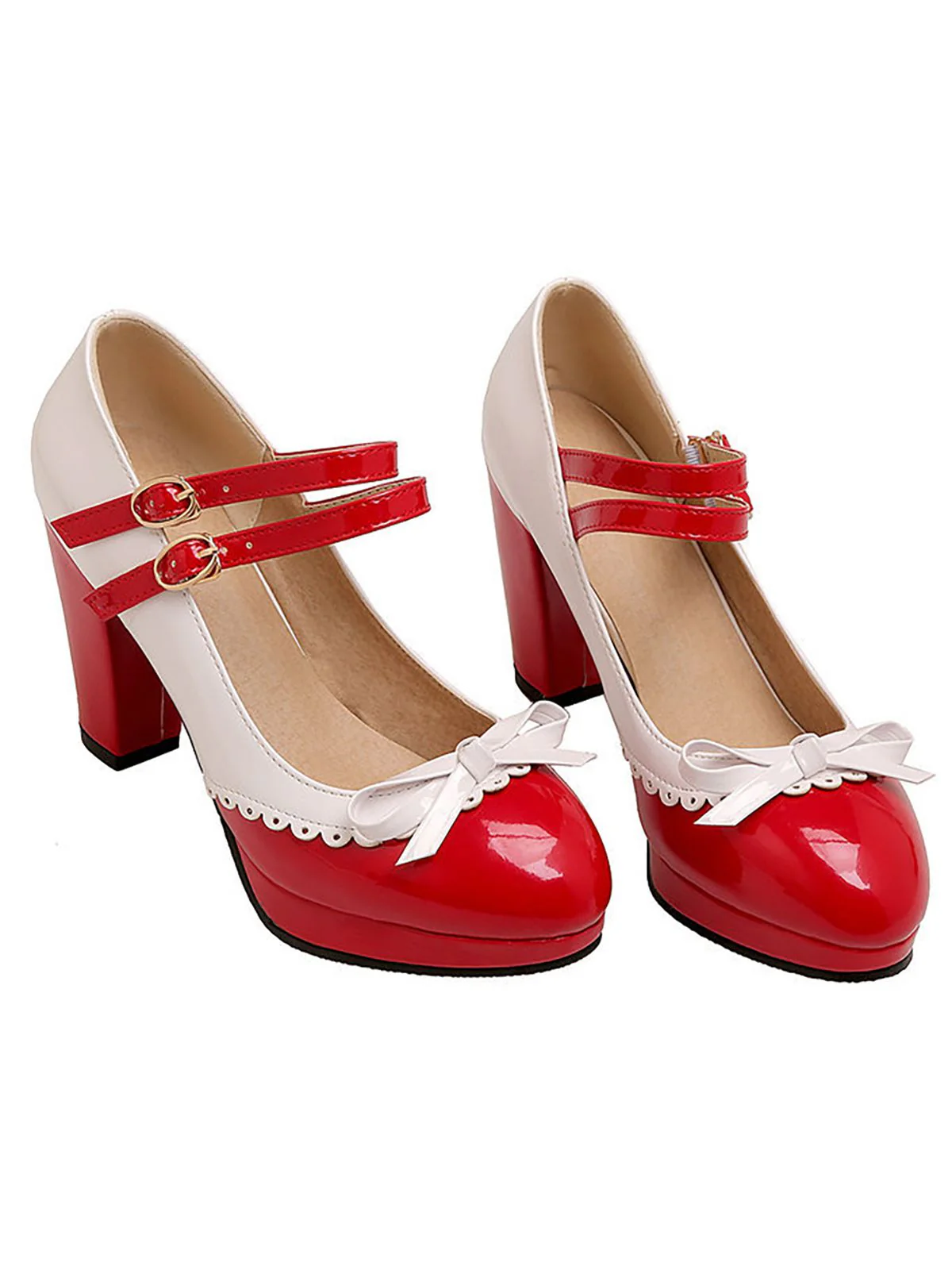 Retro Mary Jane High Heels Shoes - Image 16