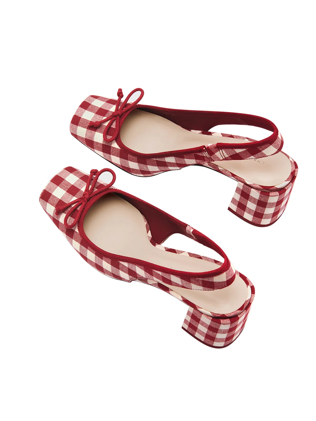 Retro Mary Jane Plaid Chunky Heel Shoes - Image 10