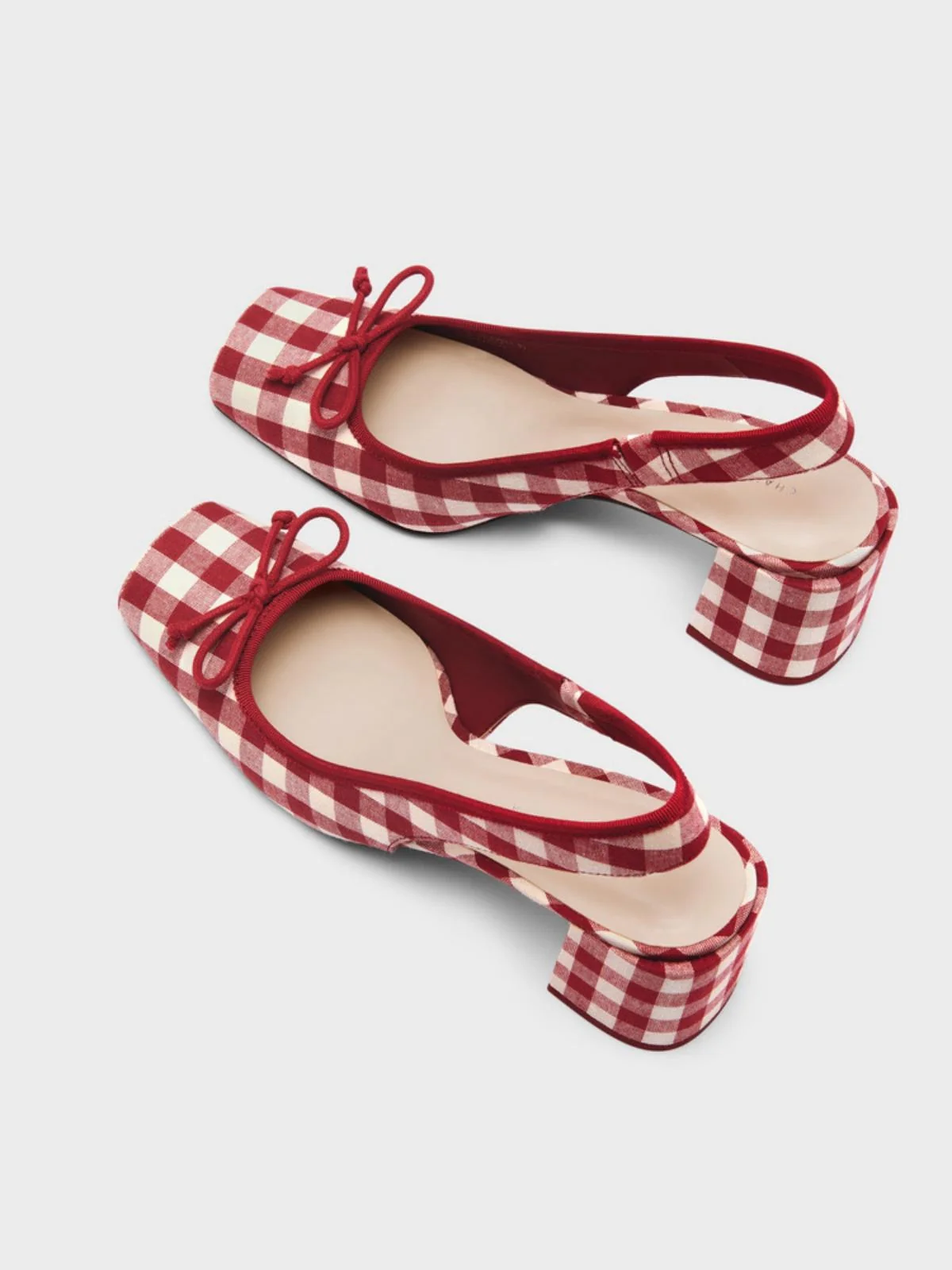 Retro Mary Jane Plaid Chunky Heel Shoes - Image 13