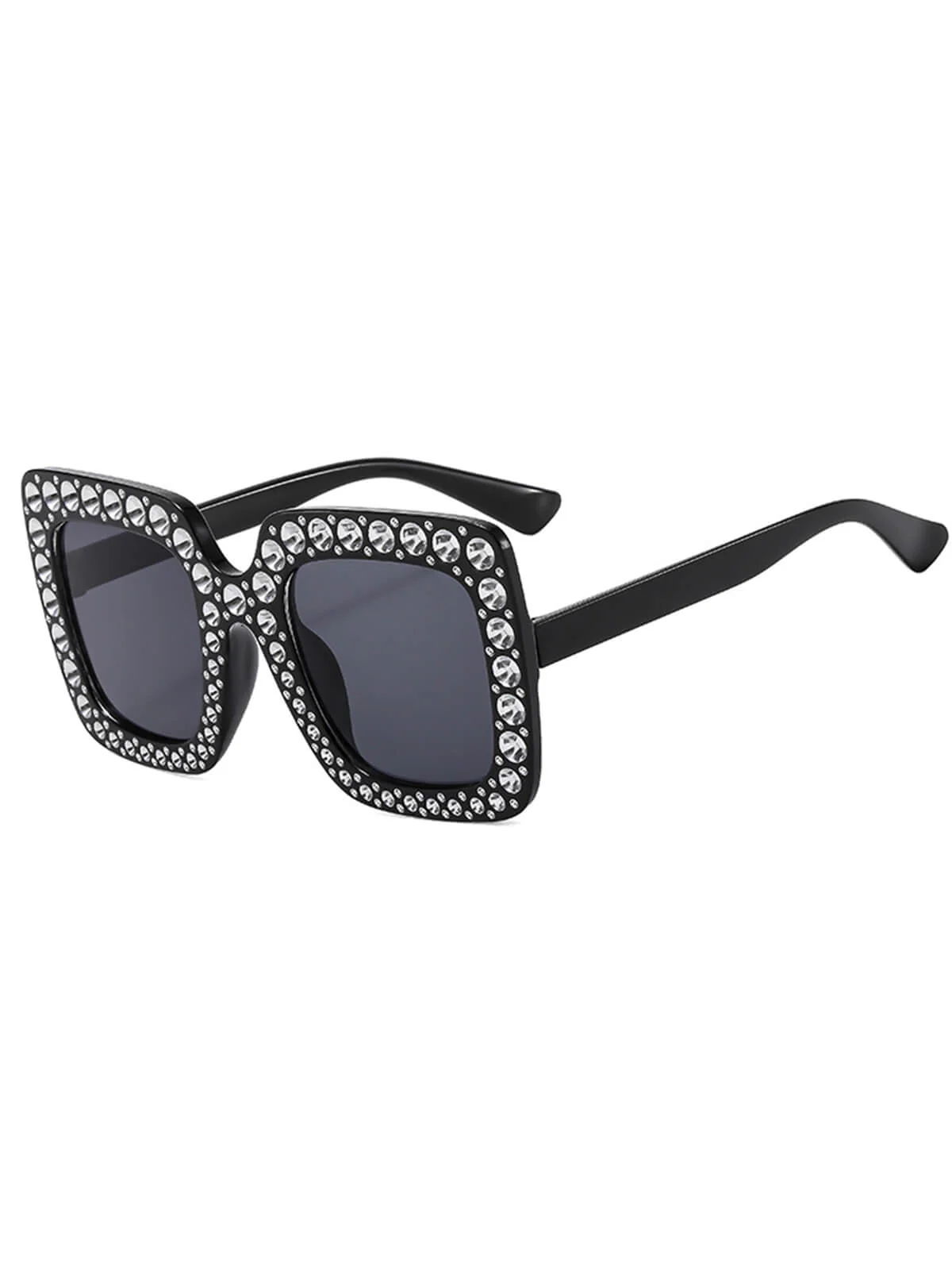 Retro Party Rhinestone Sqaure Sunglasses - Image 2