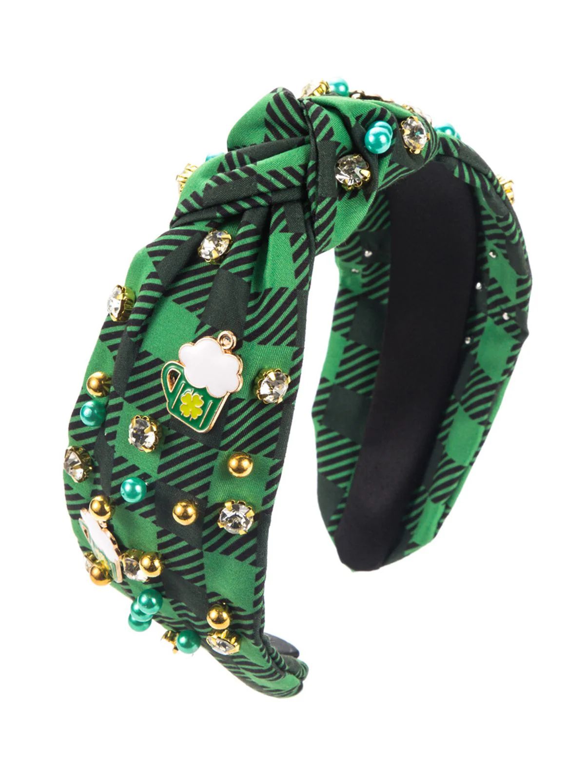 Retro Plaid St. Patrick Headband - Image 2
