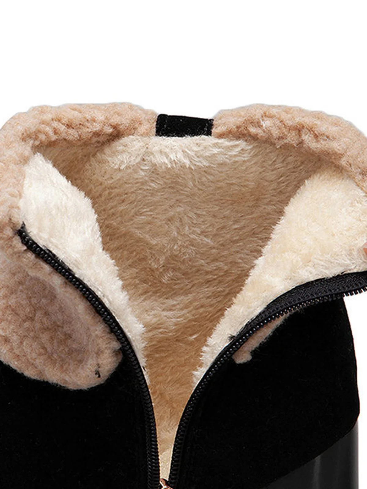Retro Plus Velvet Chunky Heel Short Boots - Image 7