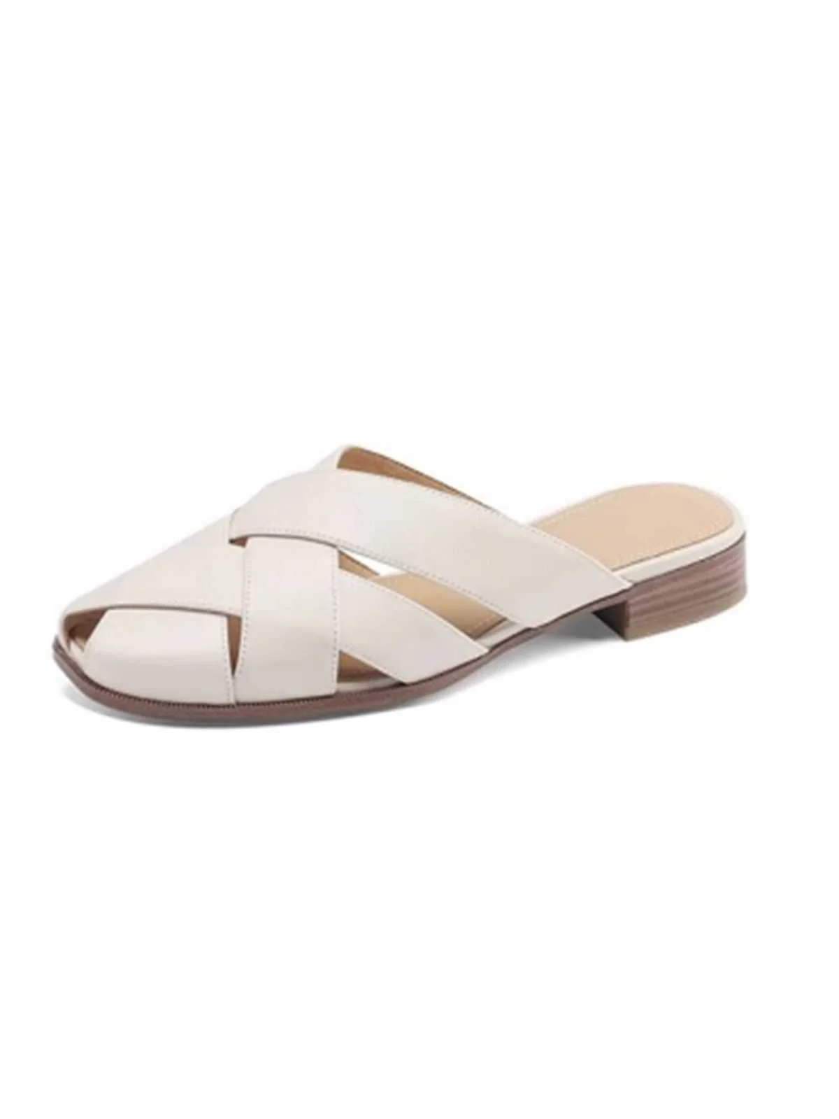 Retro PU Leather Woven Sandals - Image 2