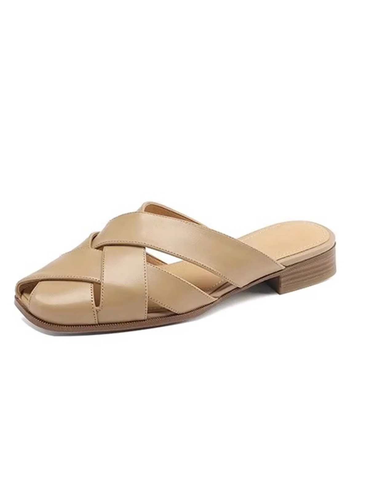 Retro PU Leather Woven Sandals - Image 5