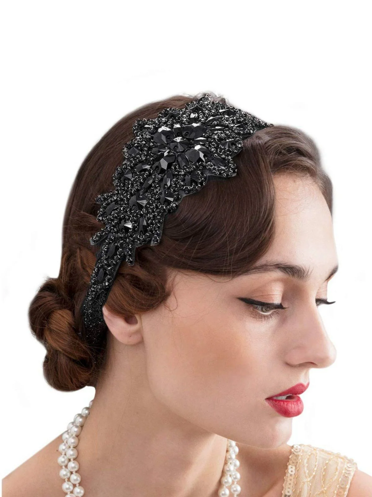 Retro Rhinestone Fashionable Headband - Image 4