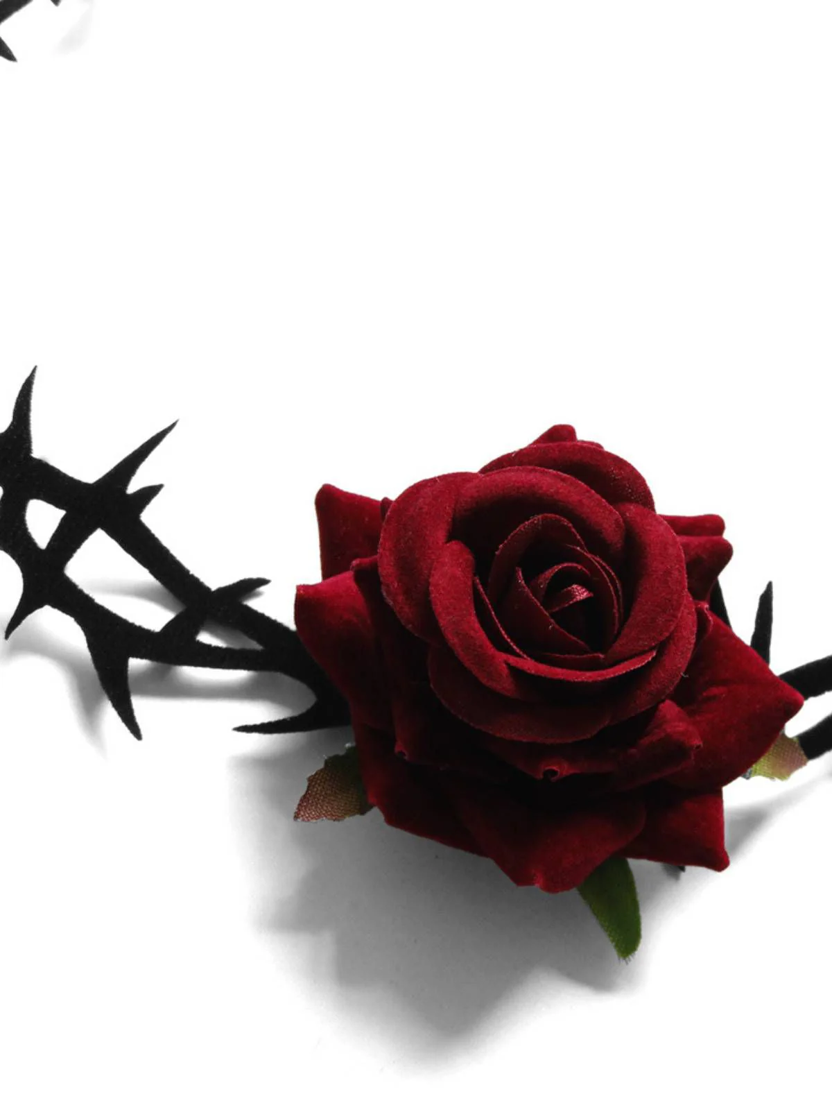 Retro Rose Flannel Flower Velvet-Necklace - Image 6