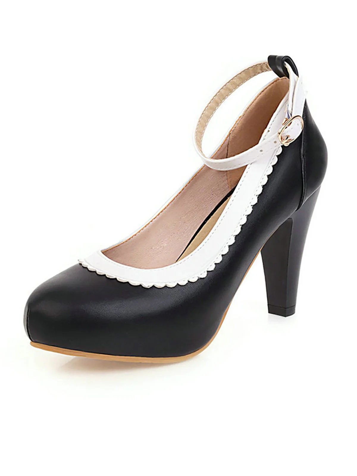 Retro Ankle Strap High Heels Shoes - Image 4