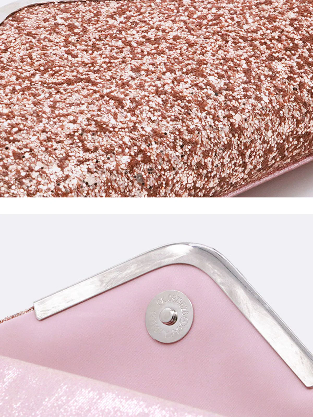 Retro Sequined Leather Evening Clutch - Image 4