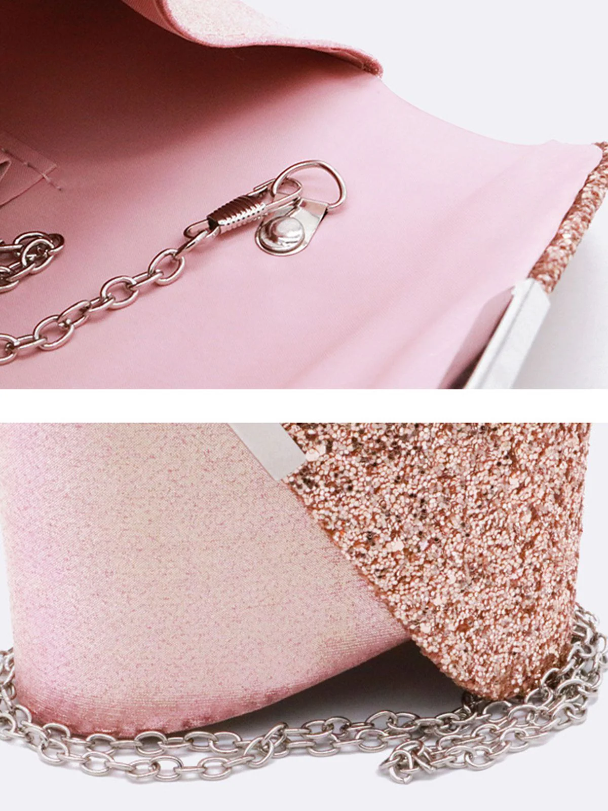 Retro Sequined Leather Evening Clutch - Image 5