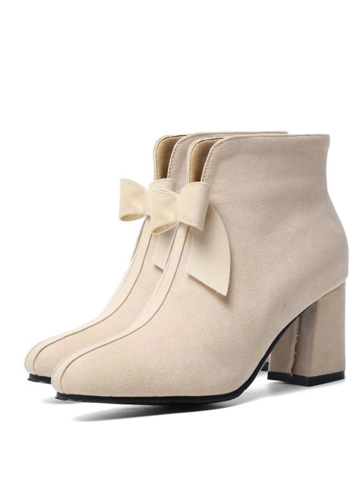 Retro Short Plush Solid Warm Boots - Image 3