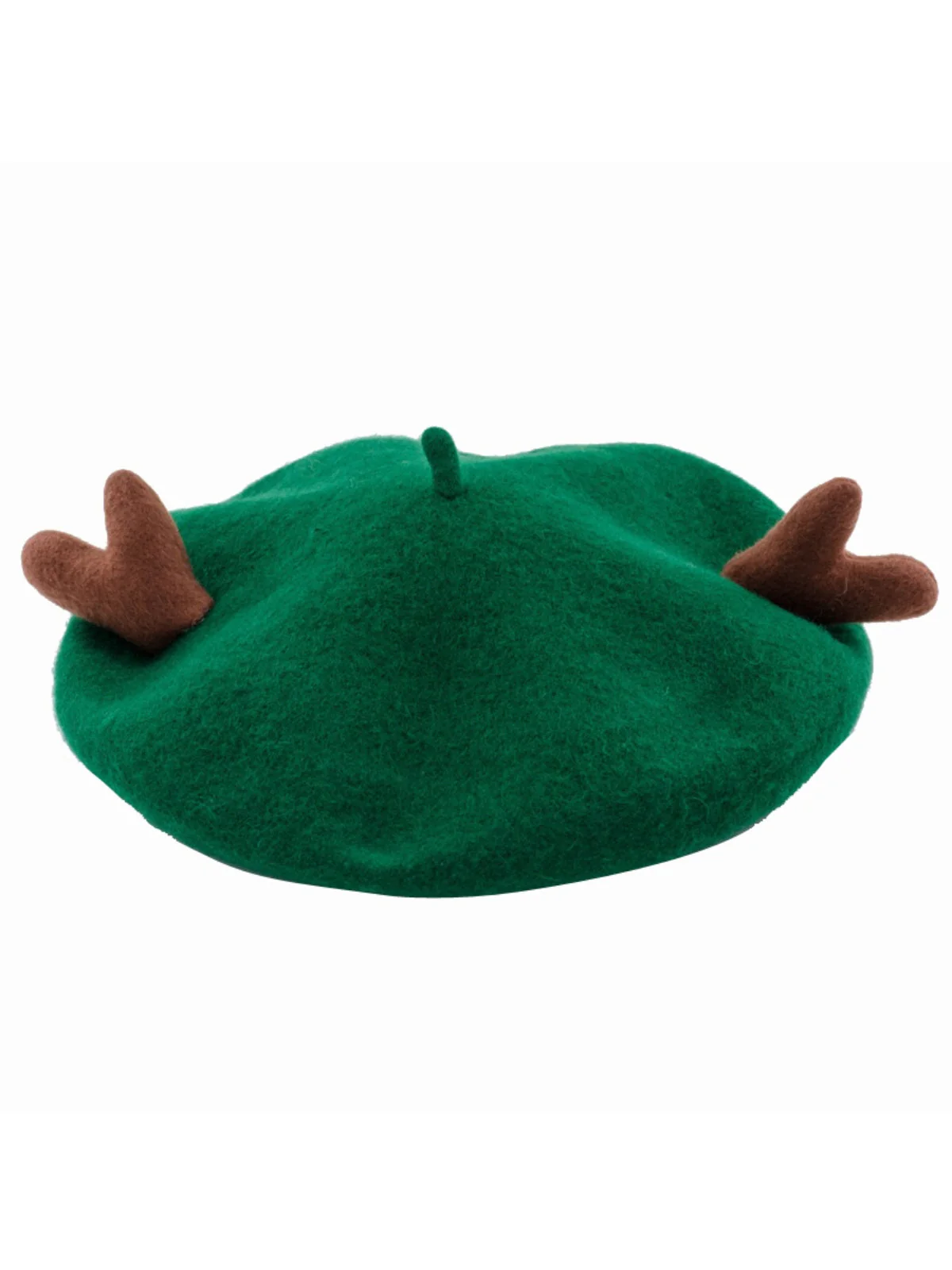 Retro Solid Antlers Wool Berets - Image 2