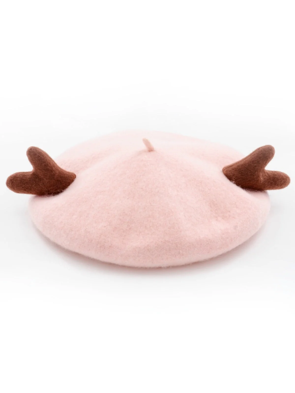 Retro Solid Antlers Wool Berets - Image 3