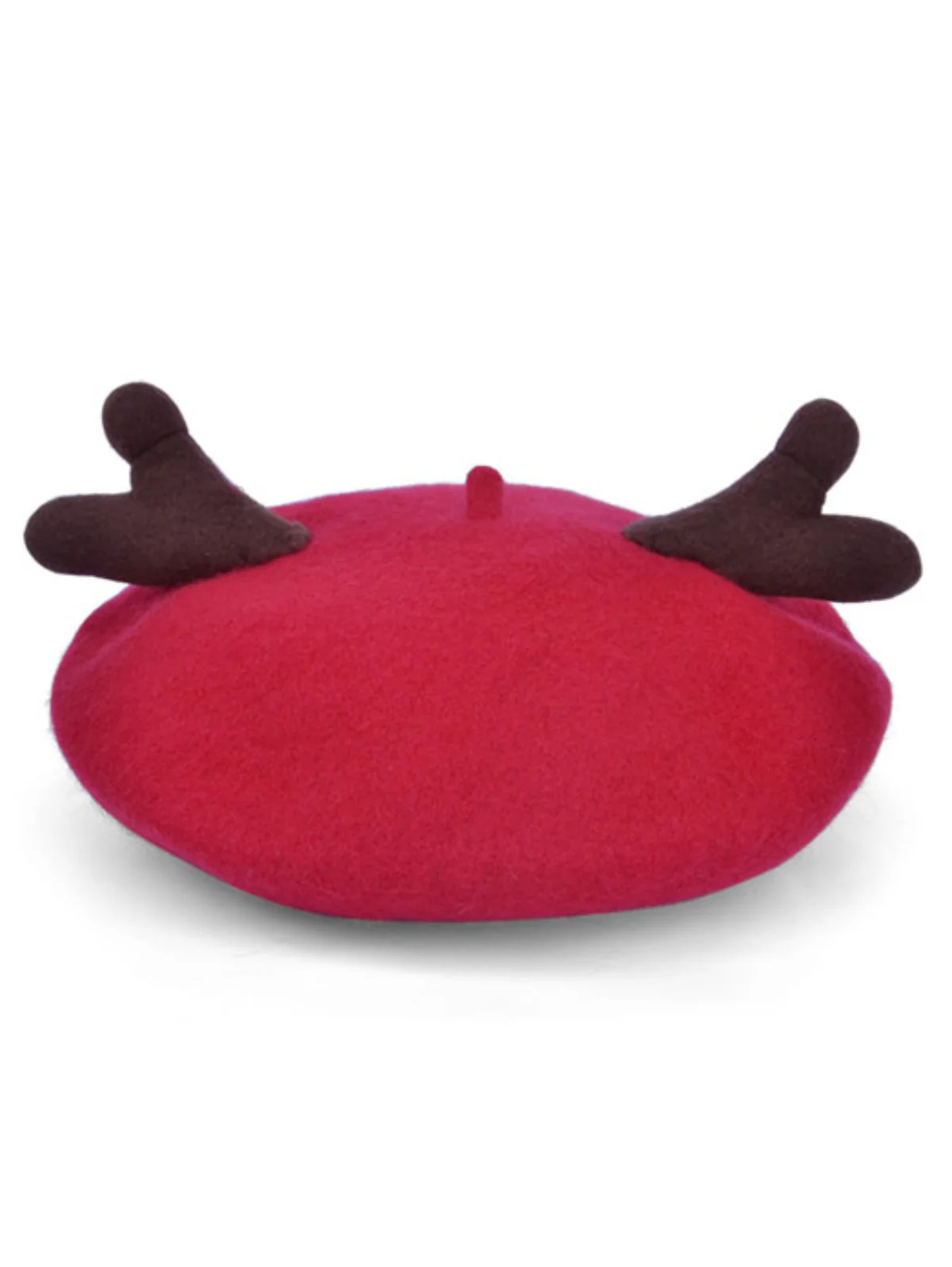 Retro Solid Antlers Wool Berets - Image 3