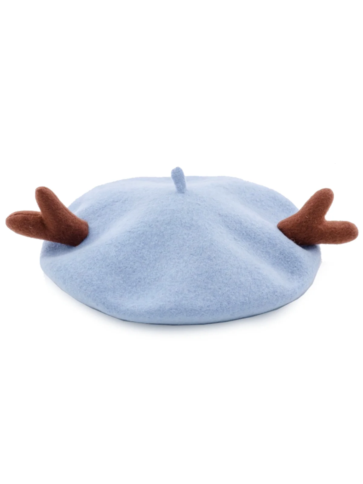 Retro Solid Antlers Wool Berets - Image 6