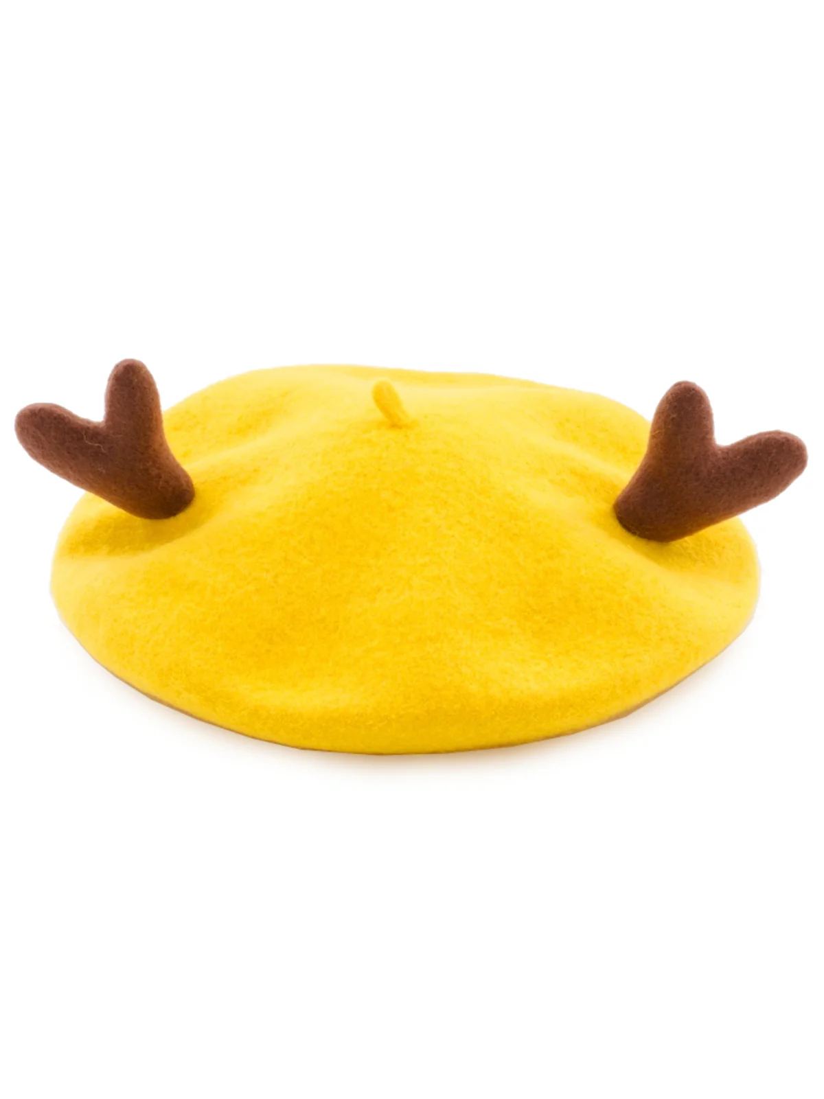 Retro Solid Antlers Wool Berets - Image 8