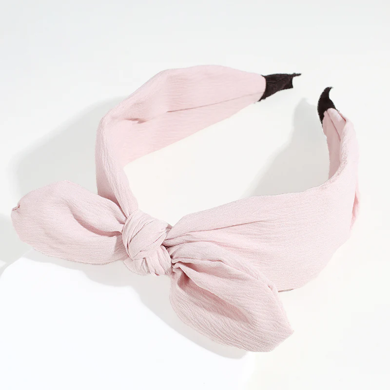 Retro Solid Knotted Bowknot Headband - Image 7