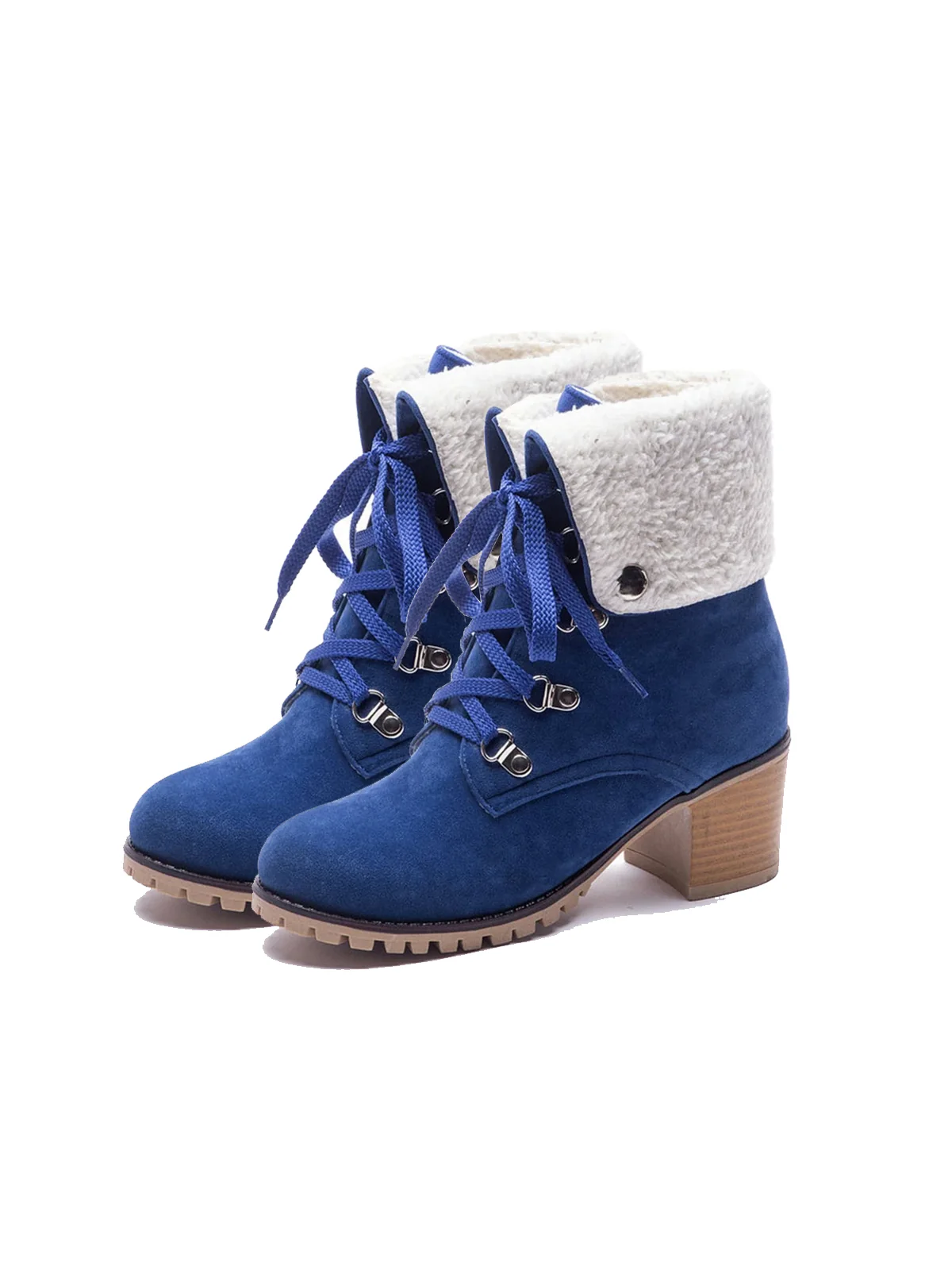 Retro Solid Lace-up Martin Boots - Image 9