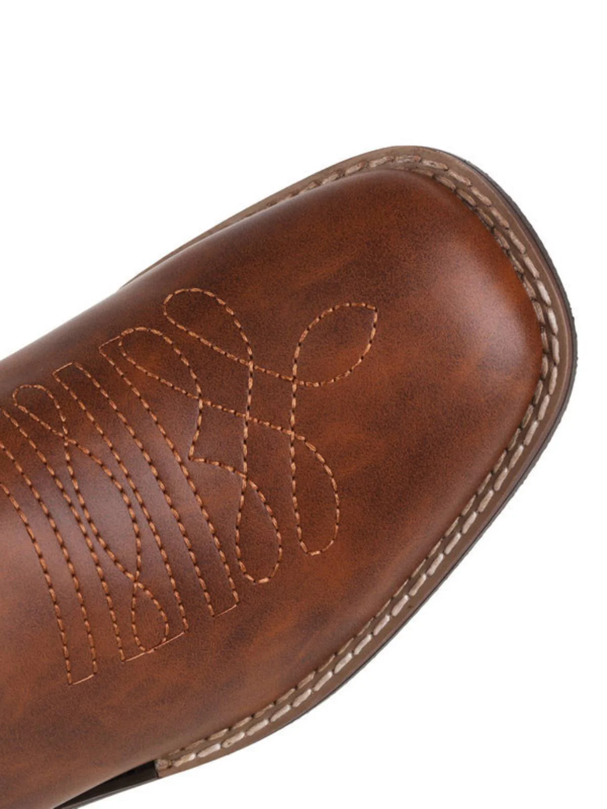 Retro Solid Leather Long Heel Boots - Image 5
