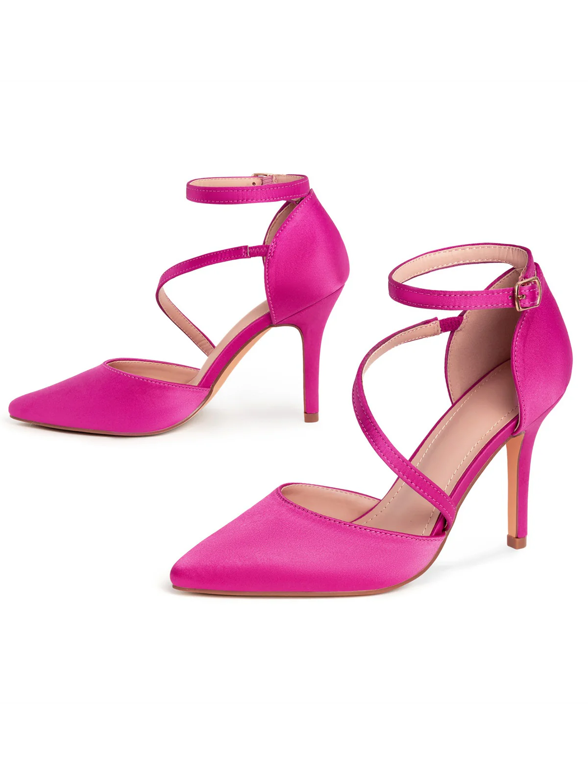 Retro Solid Pointed Stiletto High Heels - Image 2