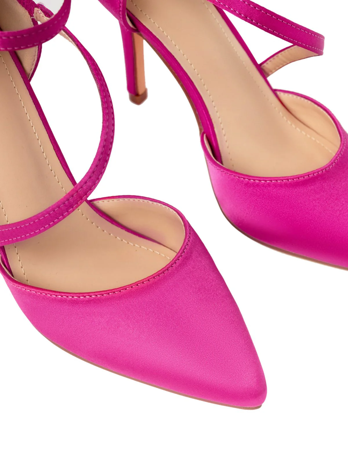 Retro Solid Pointed Stiletto High Heels - Image 3