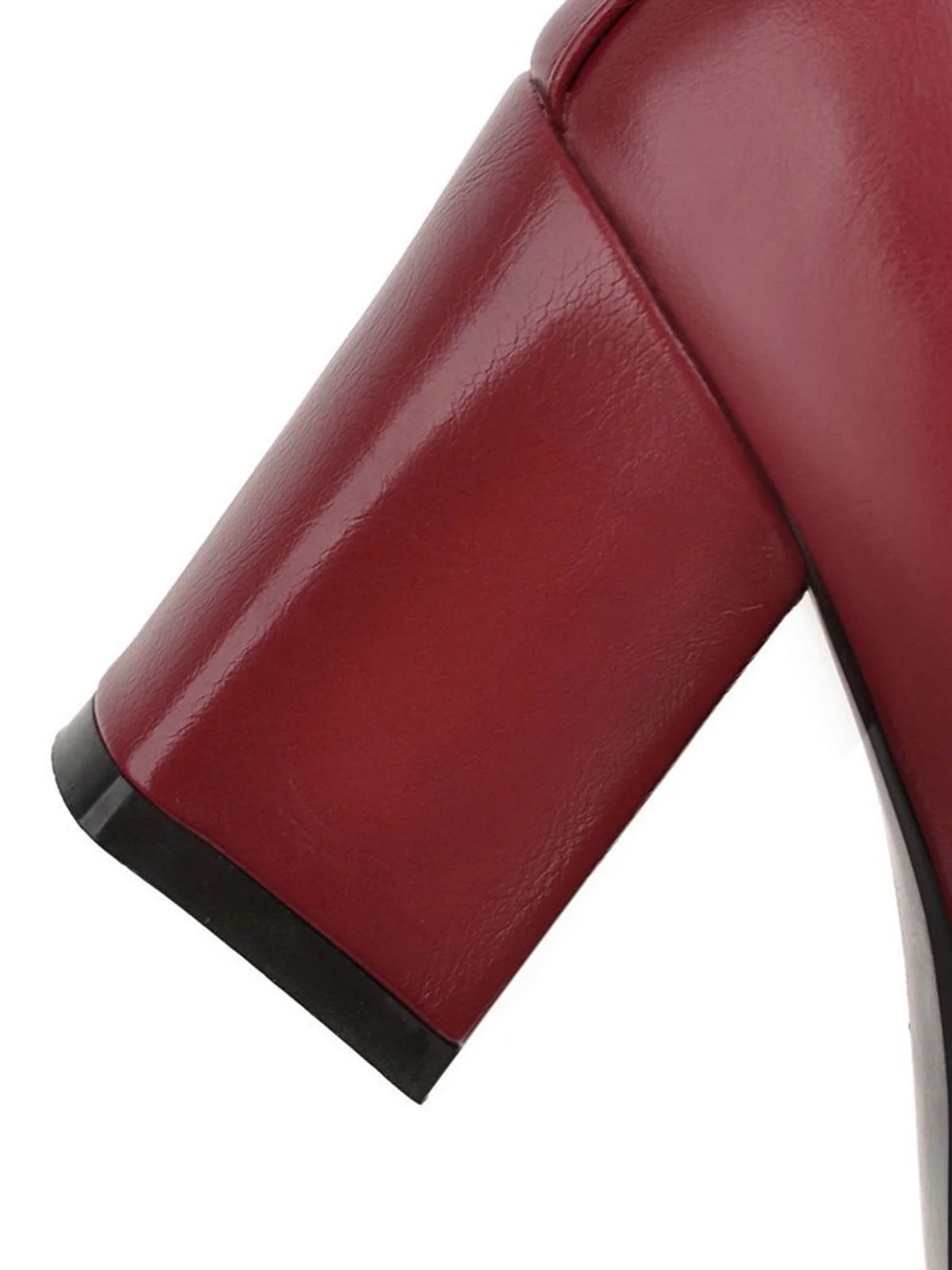 Retro Solid Thick Heel Short Boots - Image 5