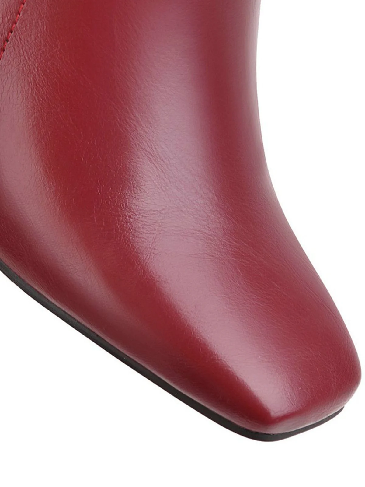 Retro Solid Thick Heel Short Boots - Image 6