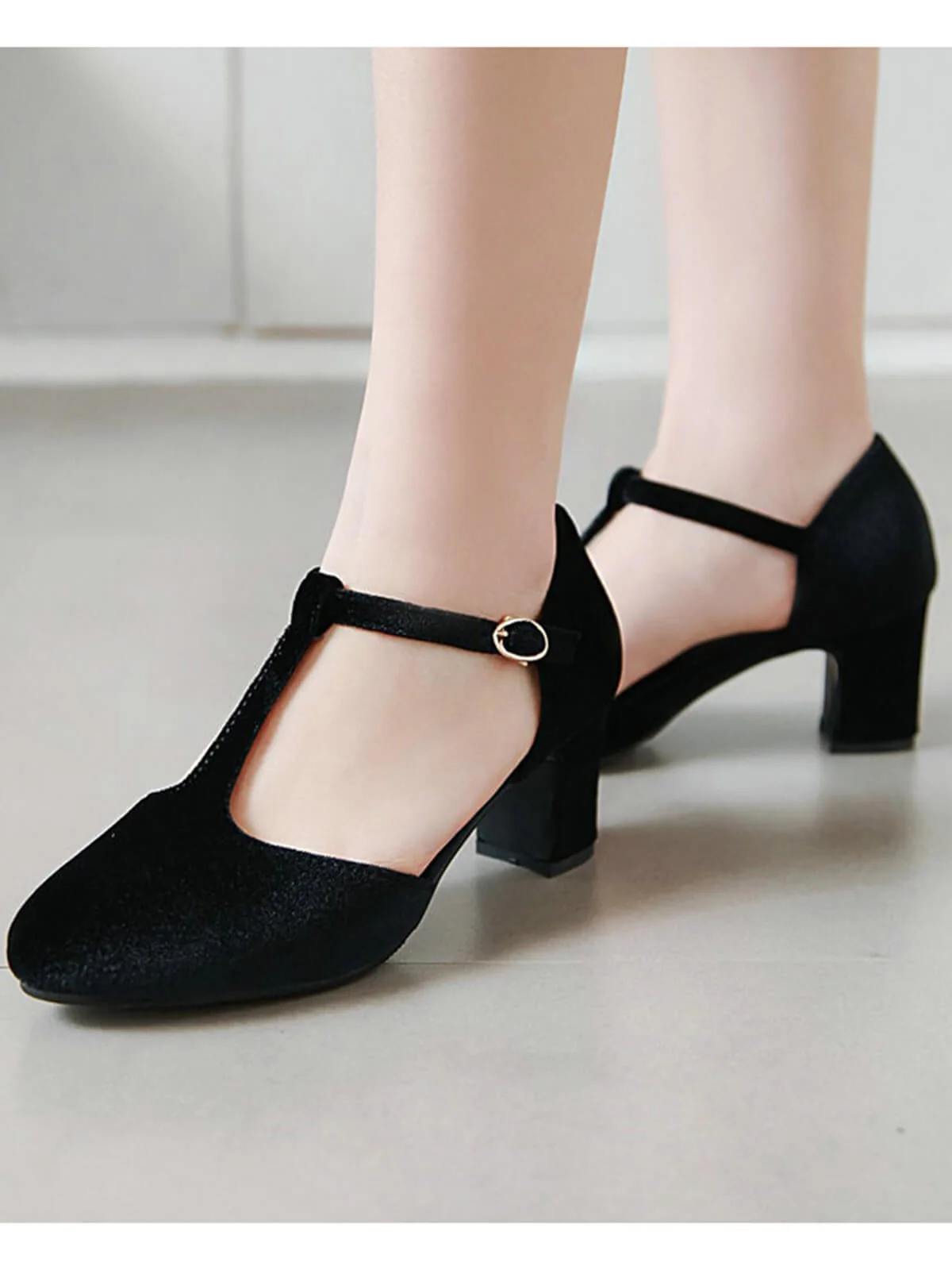 Retro T-Strap Mary Jane High Heel Shoes - Image 11