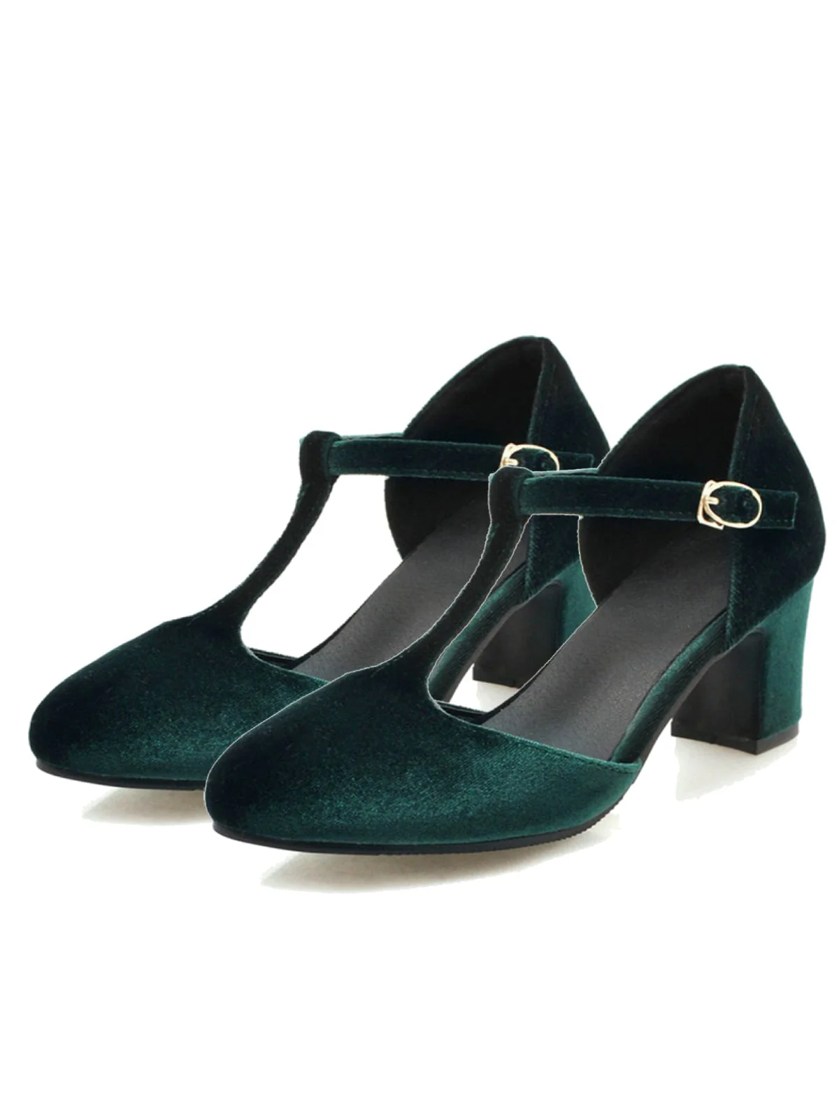 Retro T-Strap Mary Jane High Heel Shoes - Image 3