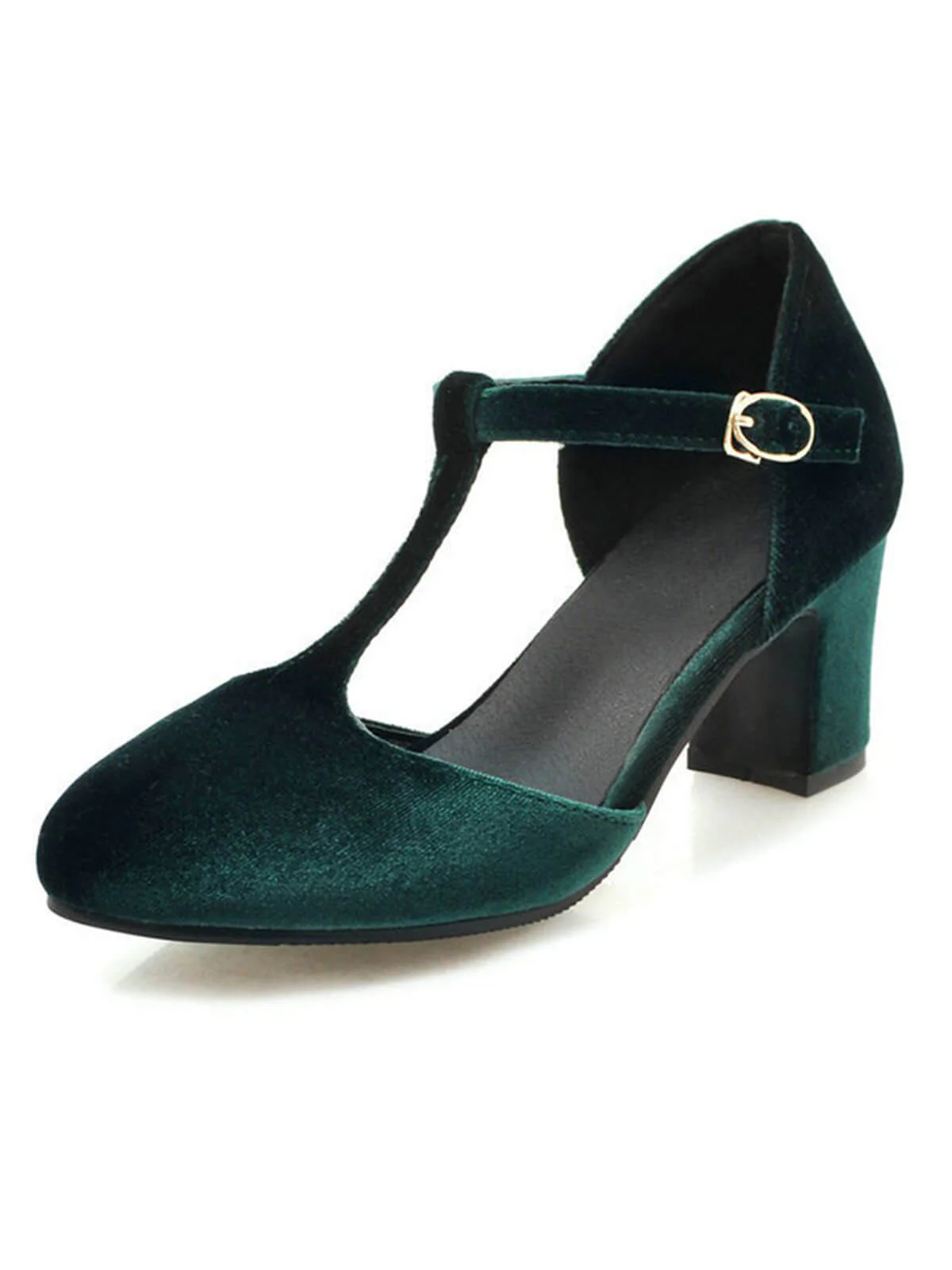 Retro T-Strap Mary Jane High Heel Shoes - Image 9
