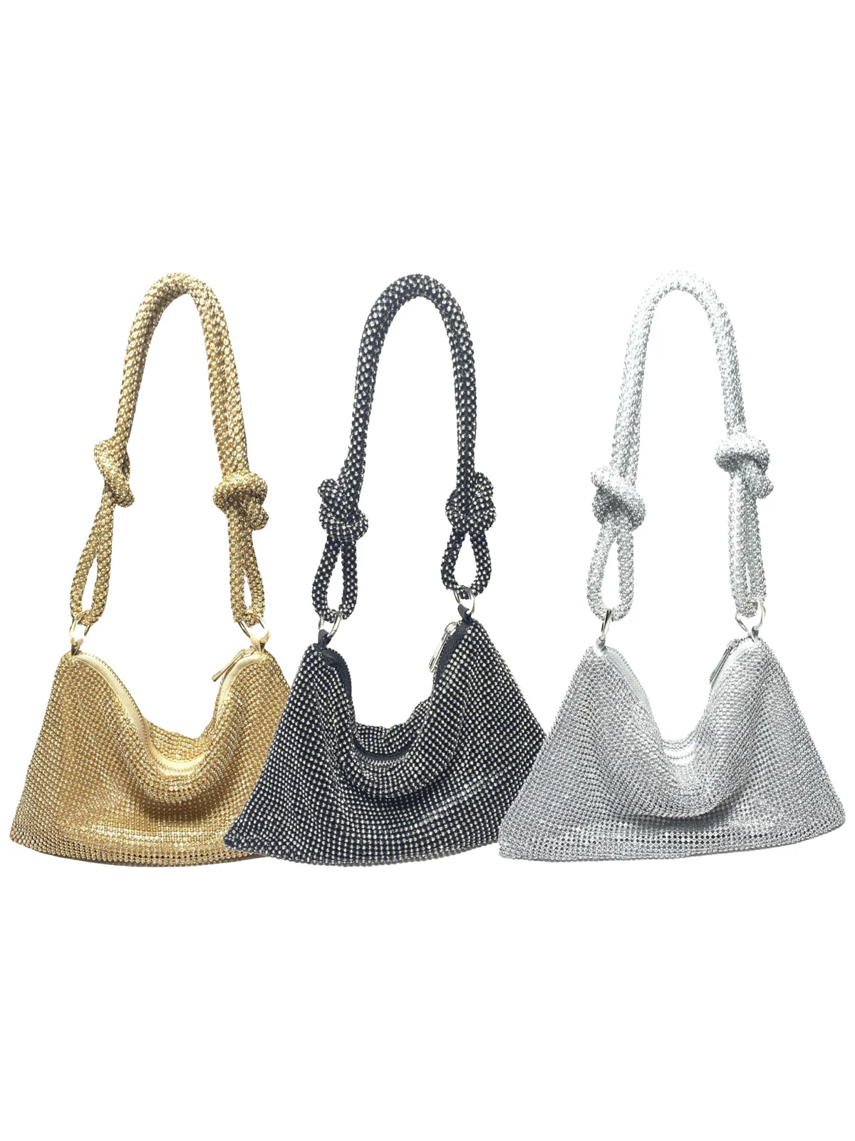 Rhinestone Sparkly Evening Handle Shoulder Bag - Image 4