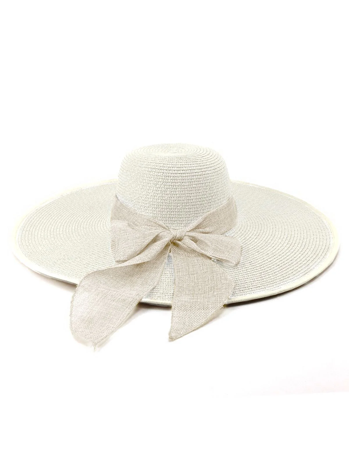 Ribbon Wide Brim Raffia Sun Hat - Image 9