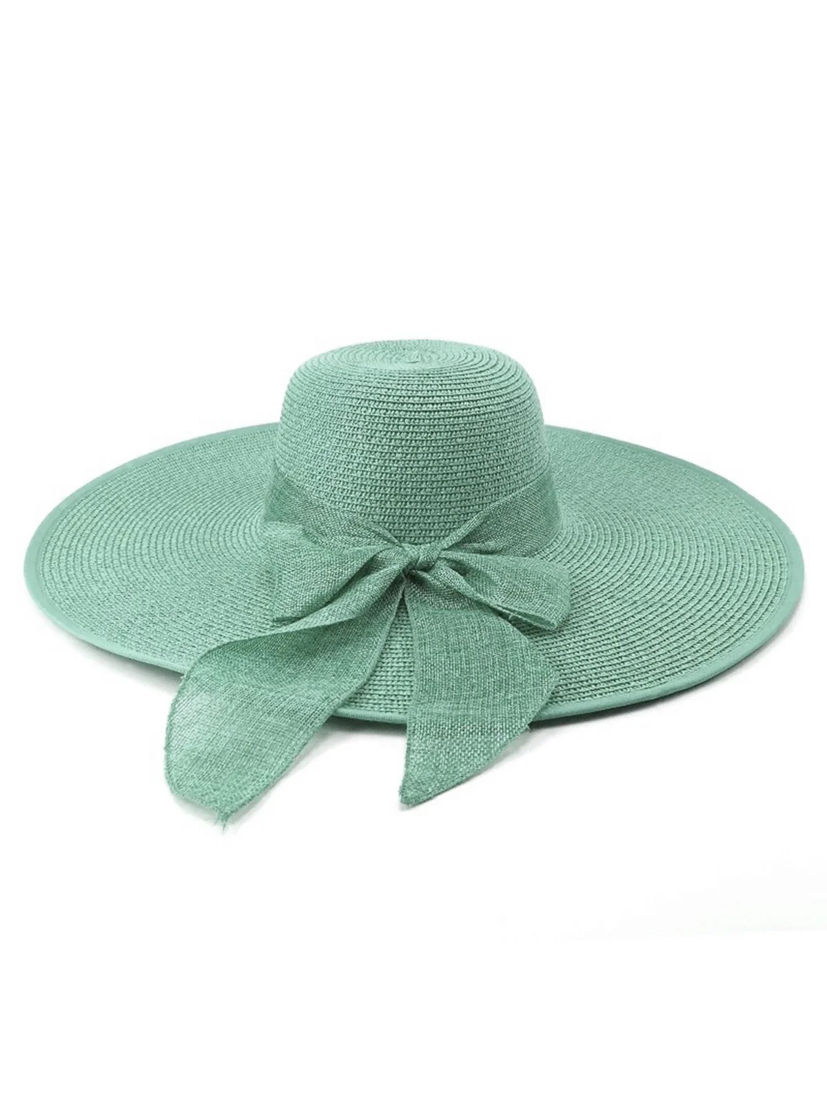 Ribbon Wide Brim Raffia Sun Hat - Image 10