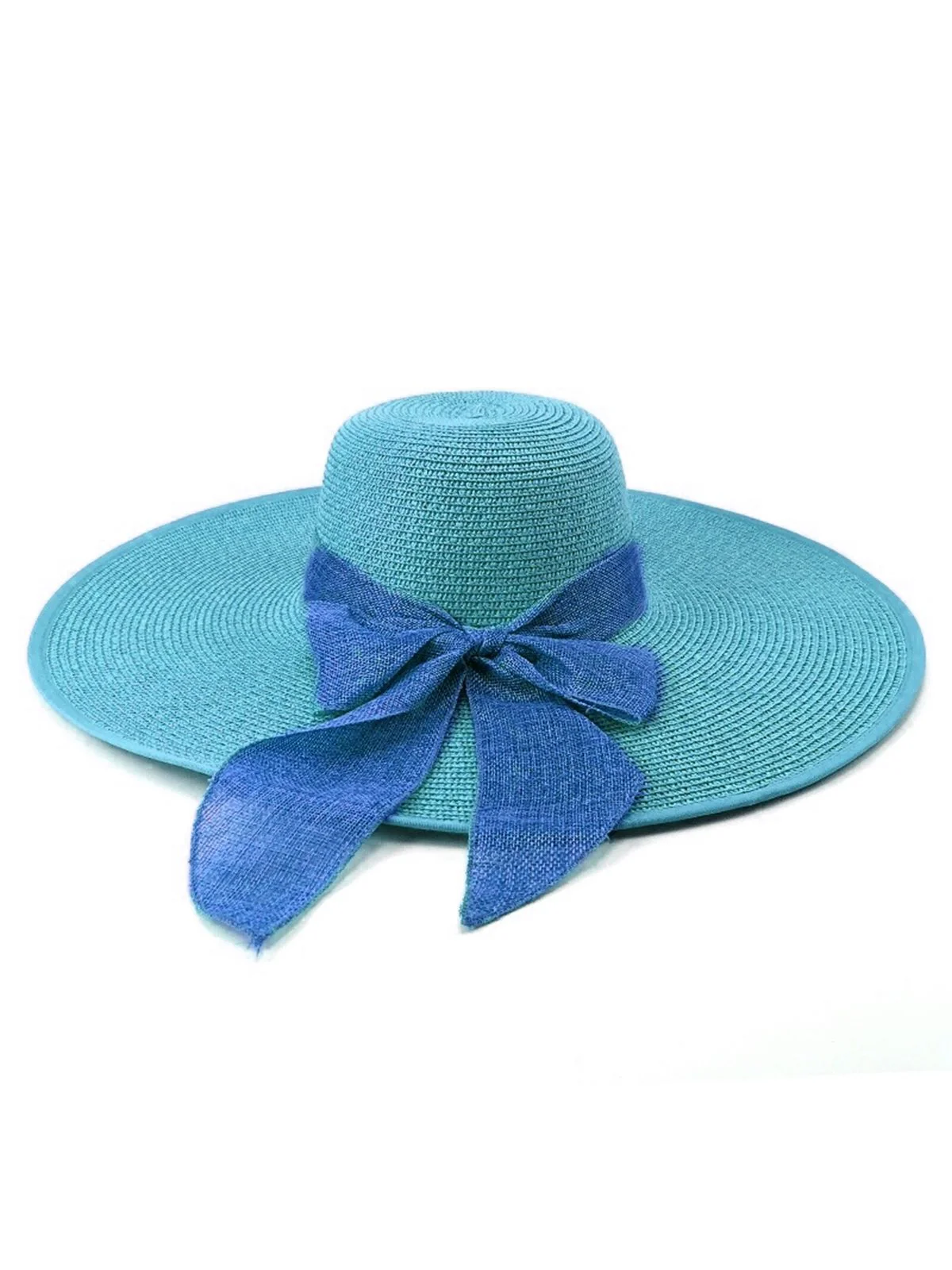Ribbon Wide Brim Raffia Sun Hat - Image 9