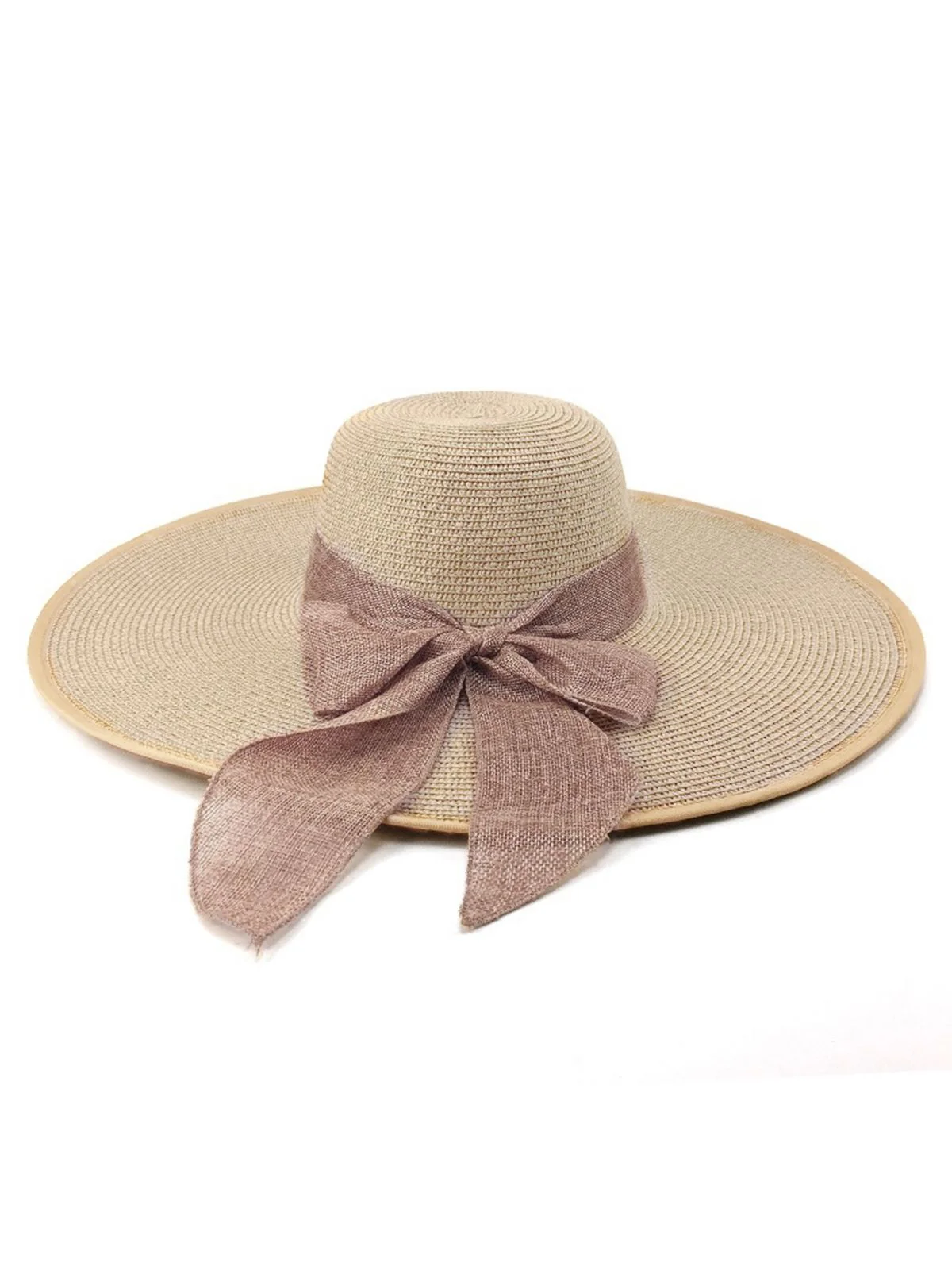 Ribbon Wide Brim Raffia Sun Hat - Image 6