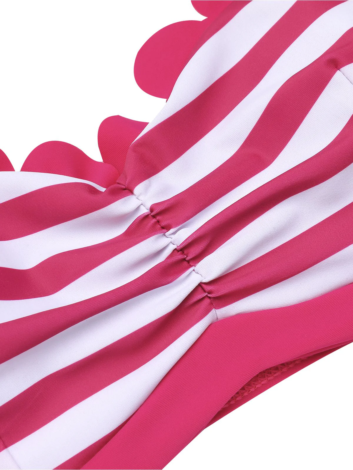 Rose Pink 1960s Stripes Halter Bikini Set - Image 6
