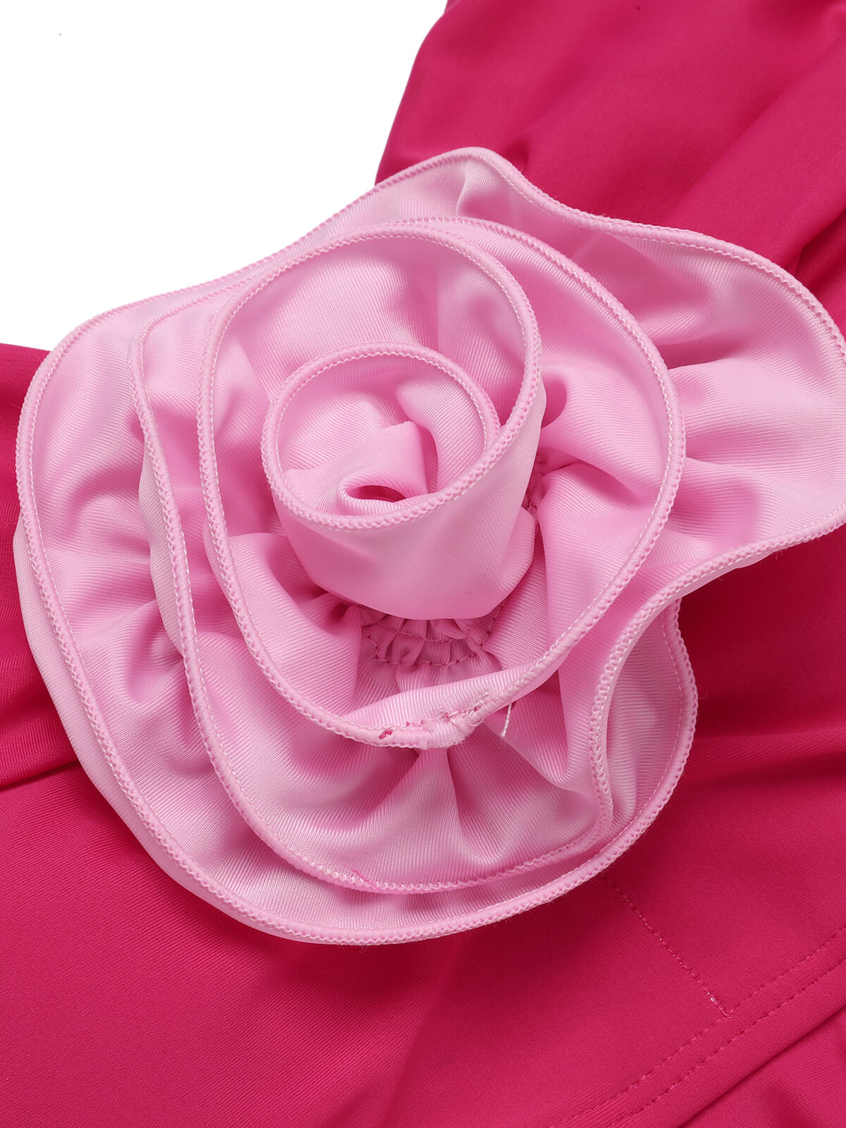 Rose Red 1930s 3D Rose Off Shoulder Swimsuit - Image 4