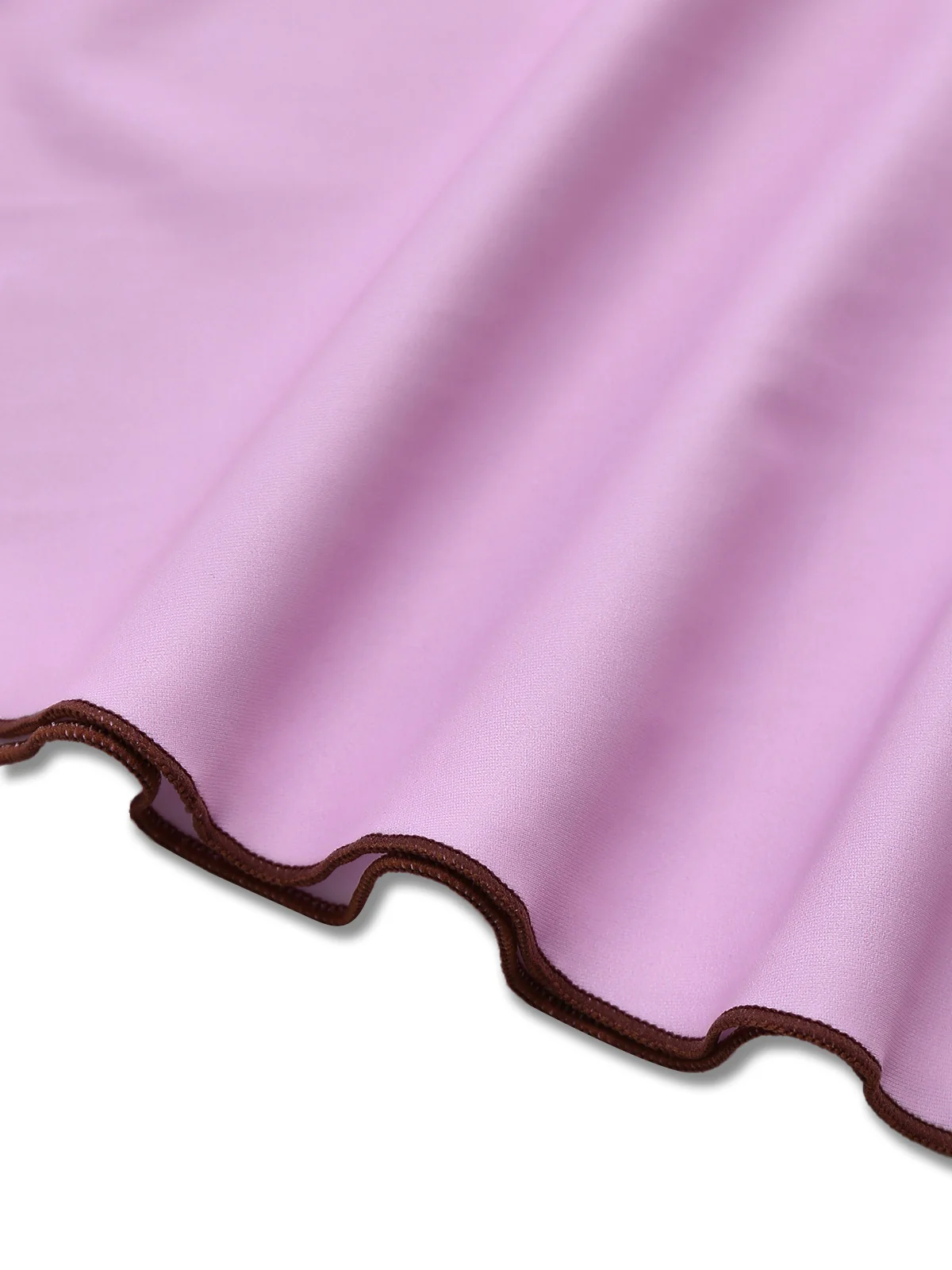 Rose Violet 1940s Wide-Straps Geometric Swimdress - Image 4