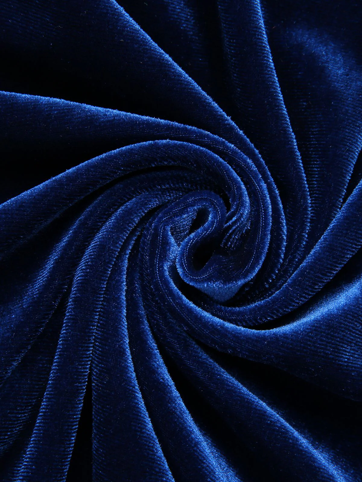 Royal Blue 1960s Solid Long Sleeve Velvet Dress - Image 5