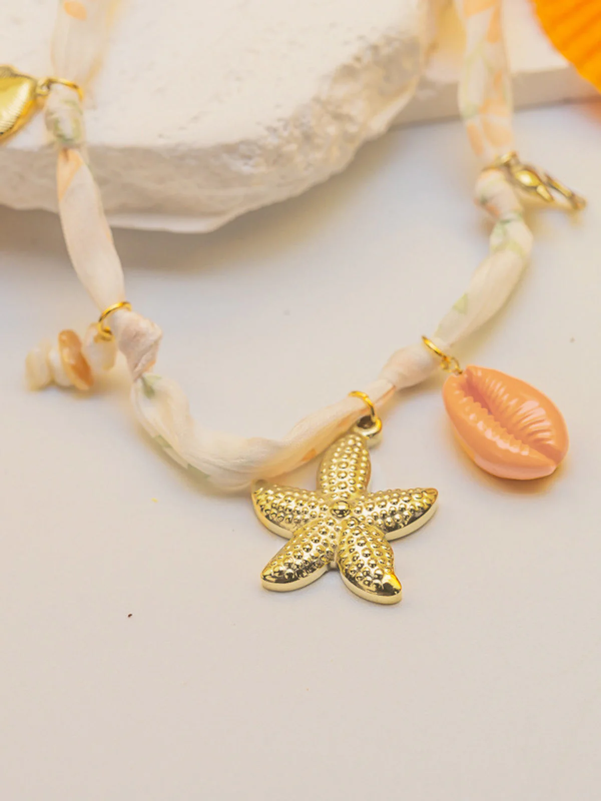 Seashell Starfish Charm Beach Necklace - Image 4