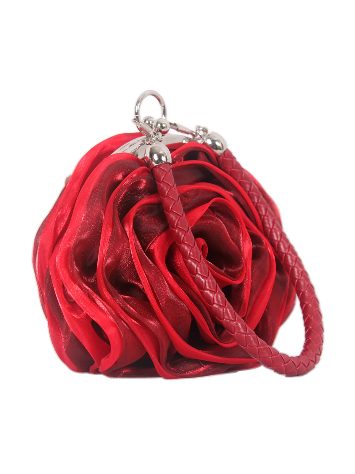 Silk 3D Flower Vintage Handbag - Image 3