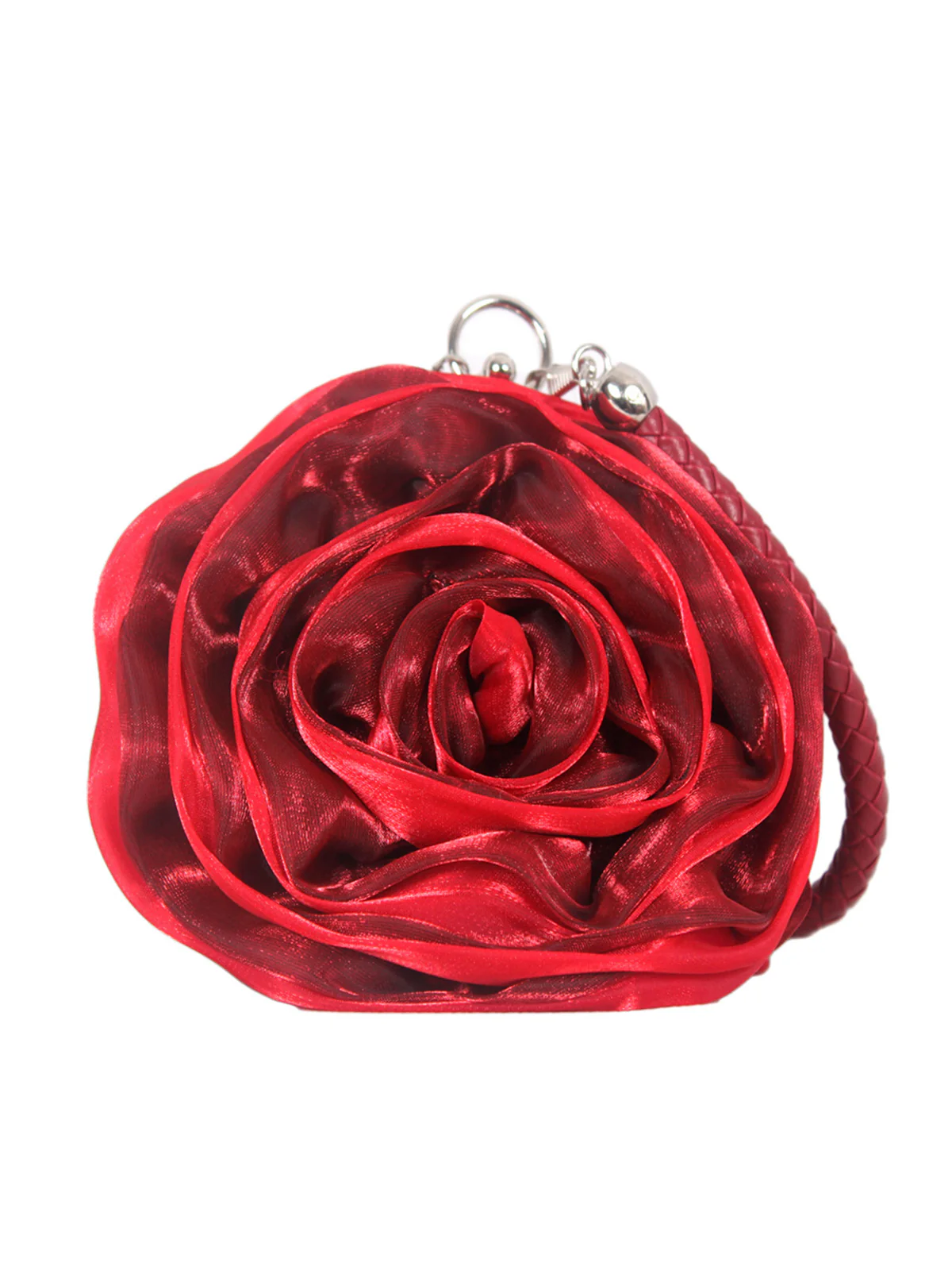 Silk 3D Flower Vintage Handbag - Image 4