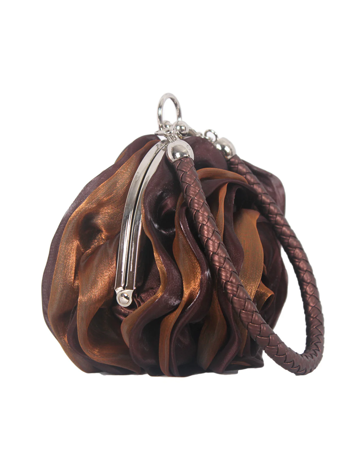 Silk 3D Flower Vintage Handbag - Image 7