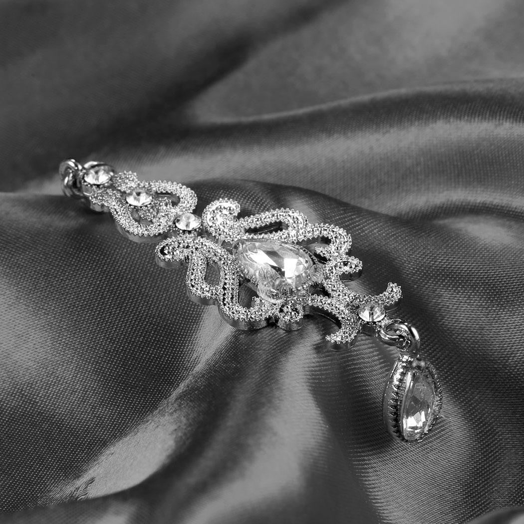 Silver 1920s Bridal Earrings - Image 4