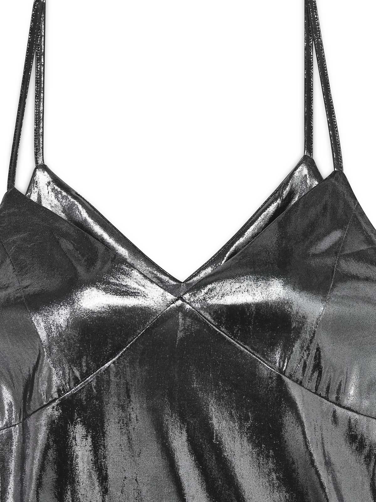 Silver 1930s Spaghetti Strap Mermaid Dress - Image 3