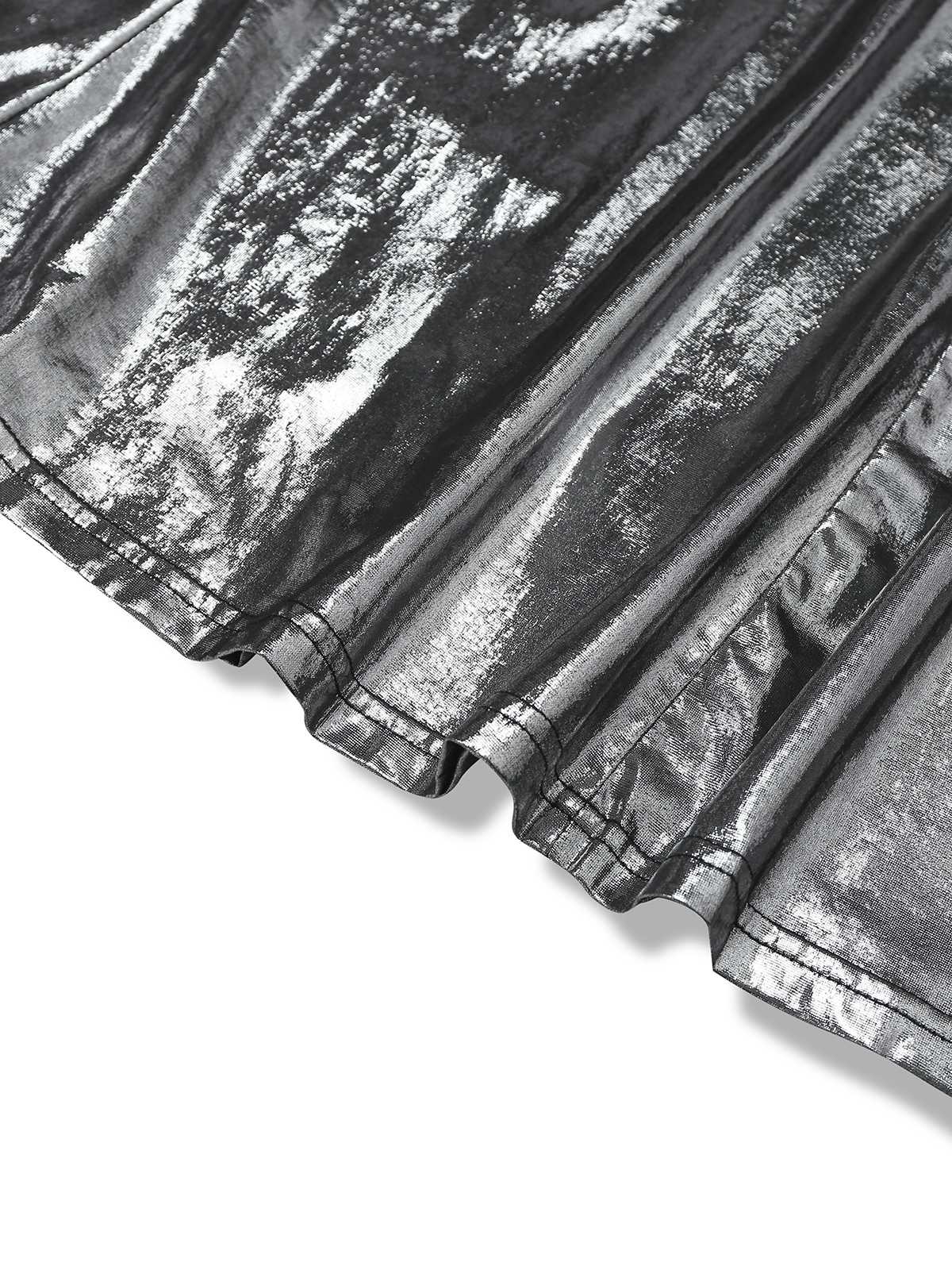 Silver 1930s Spaghetti Strap Mermaid Dress - Image 4