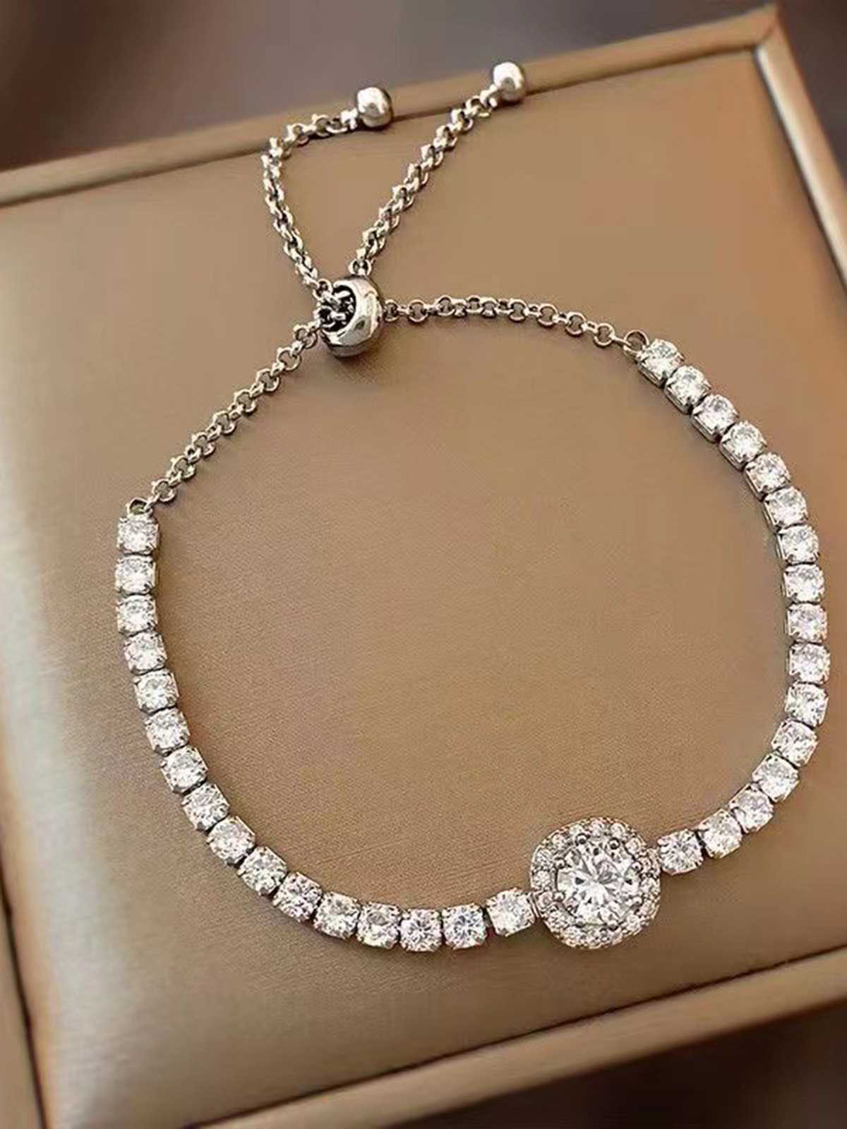 Silver Alloy Diamond Bracelet - Image 7
