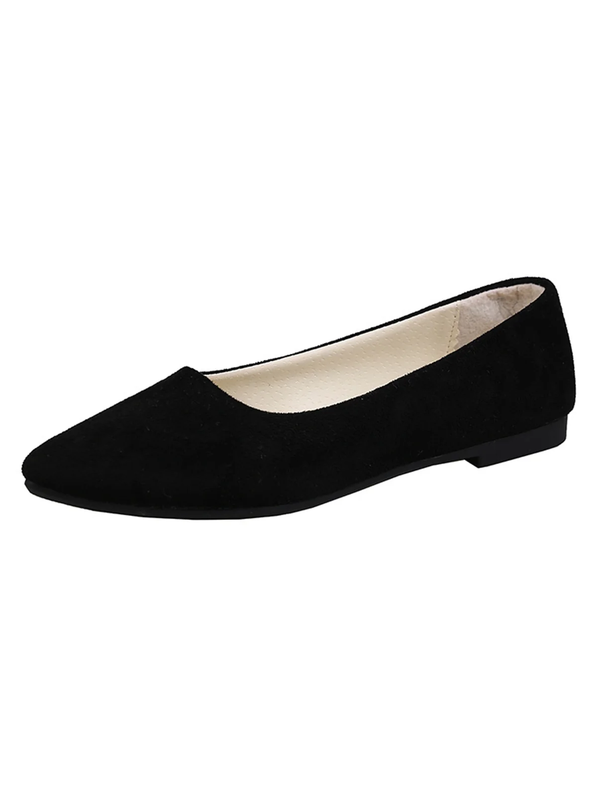 Slip-On Loafers Pointed Toe Shallow Flat Shoes - Image 3
