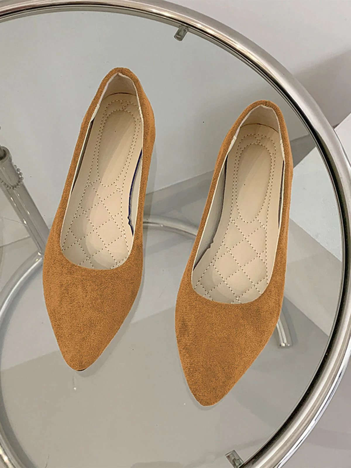 Slip-On Loafers Pointed Toe Shallow Flat Shoes - Image 6