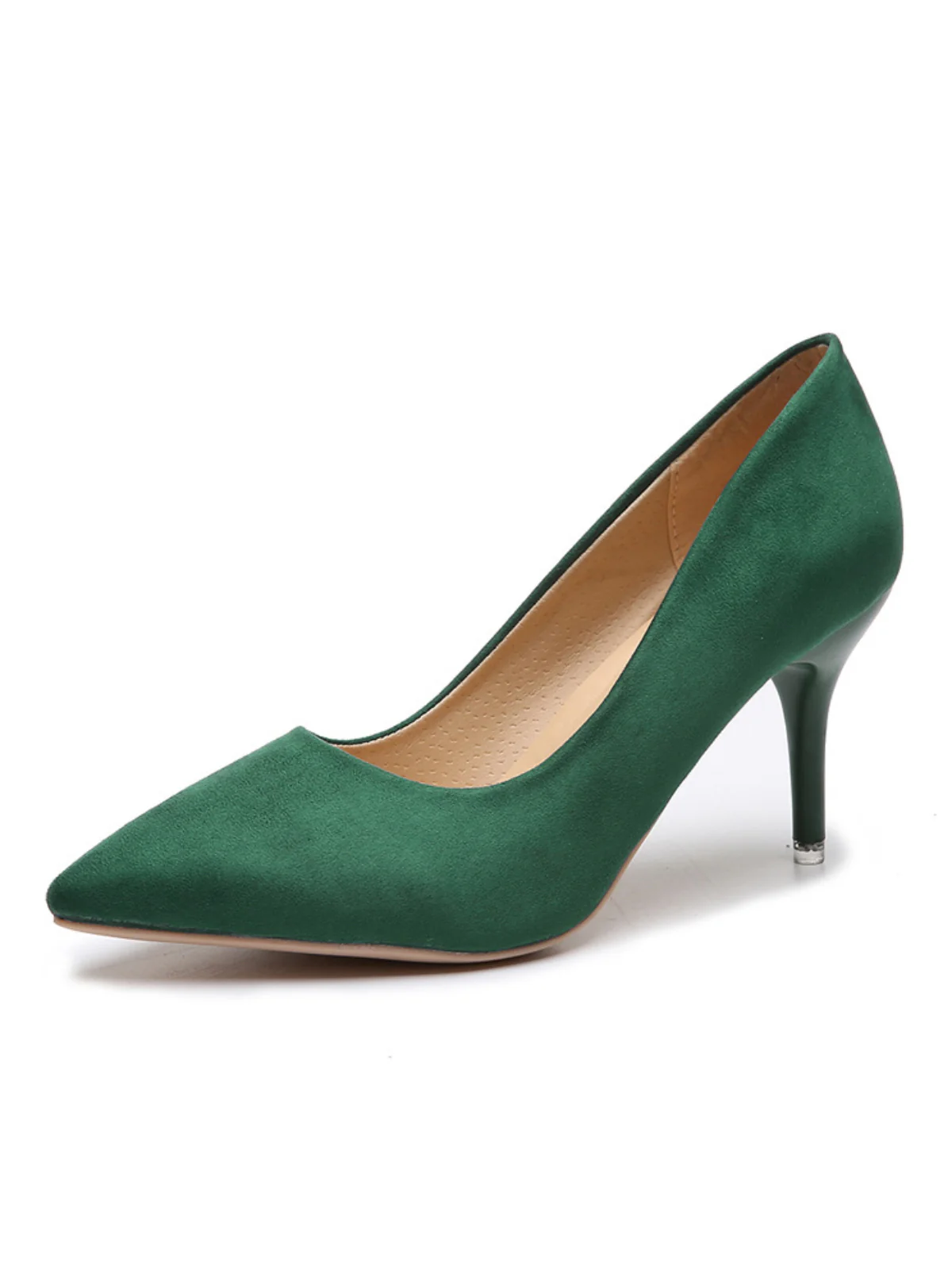 Solid Color Suede Thin Heels Pumps - Image 10