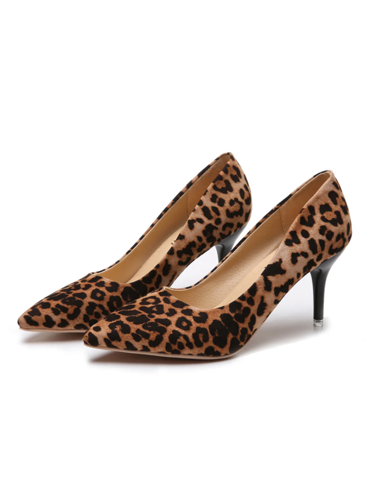 Solid Color Suede Thin Heels Pumps - Image 3